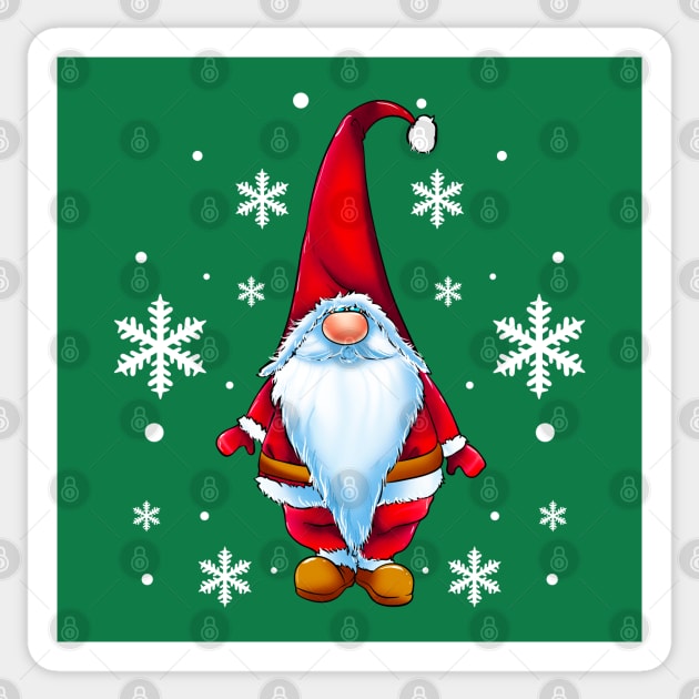 Santa Claus Gnome Merry Christmas Xmas Sticker by E